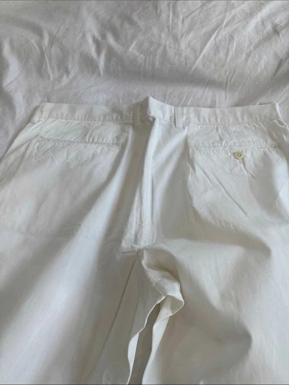 J Crew Men's White Casual Cotton Pants